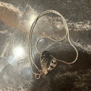 Heart necklace with Swarovski crystals